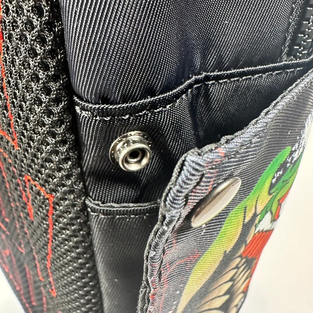 Ed Hardy Backpack Mens OS Black Mi Vida Loca Skull Studded Tattoo Graphic Bag